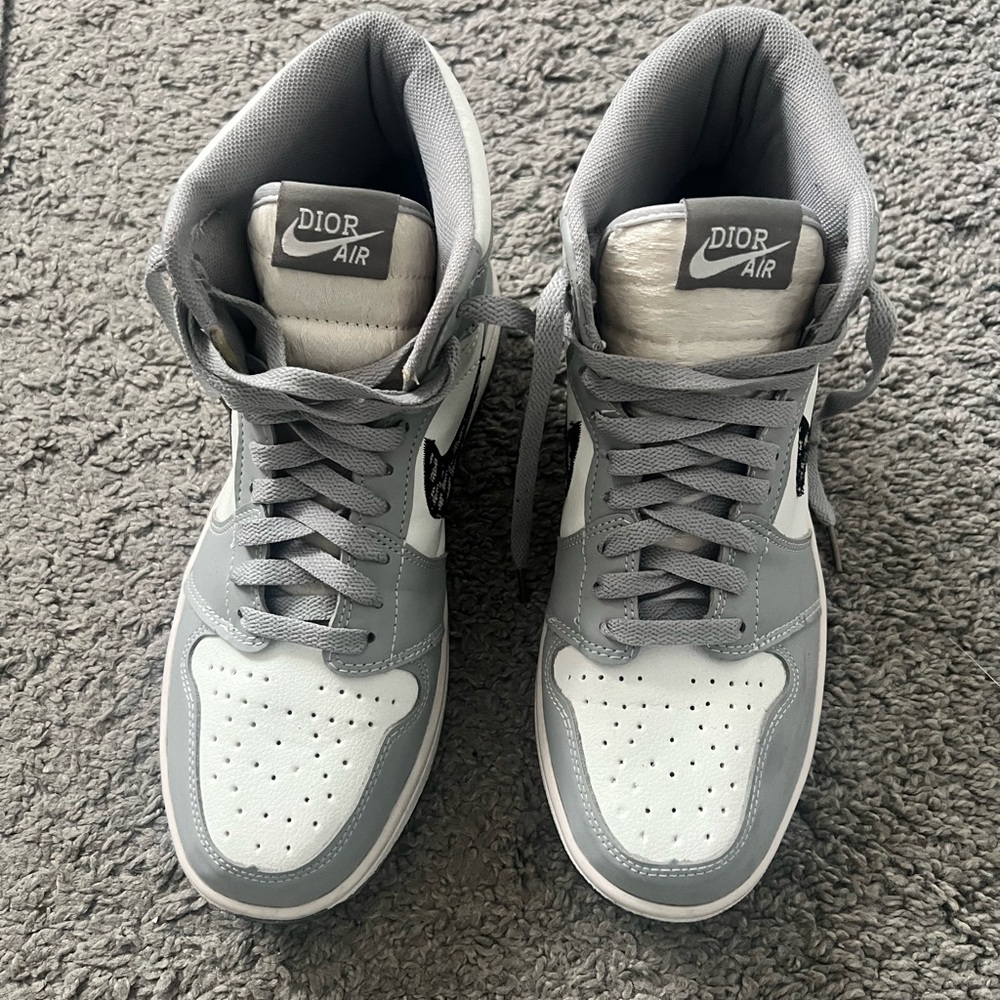 Women's Gray and White Sneakers